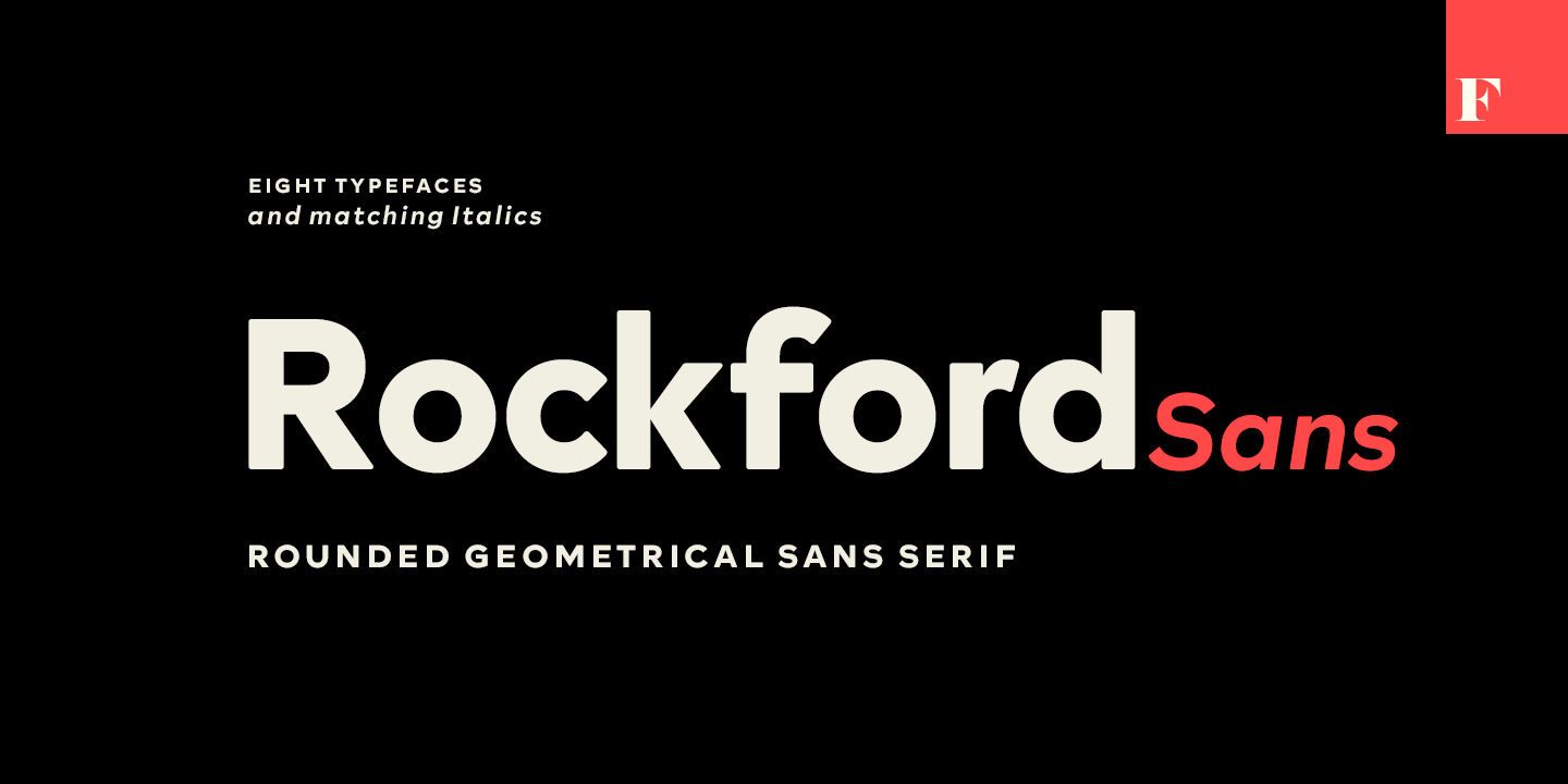 Ejemplo de fuente Rockford Sans #1